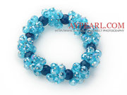 Sky Blue Series Faceted Blue Crystal and  Bracelet