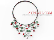 Elegant Coral Flower Necklace