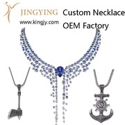 Custom necklace gold plated silver jewelry supplier and wholesaler