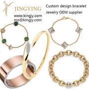 Australia wholesaler custom Gold-plated-copper bracelet 